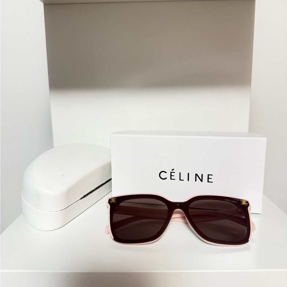 Pink Frame Sunglasses with Dark Lenses - Women's Accessories